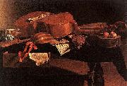 Evaristo Baschenis Musical Instruments oil painting reproduction